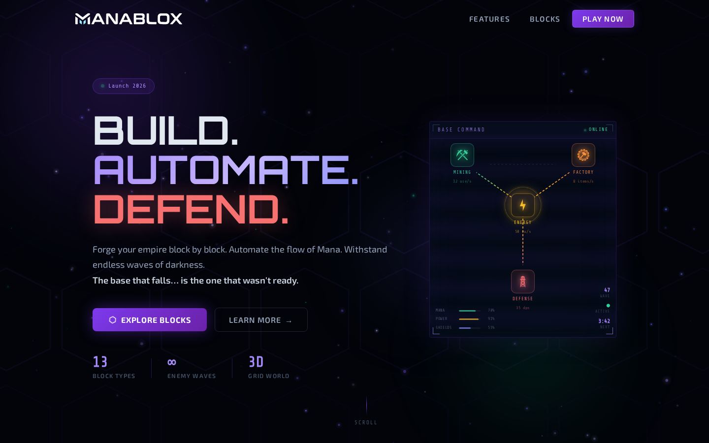 Manablox Game website
